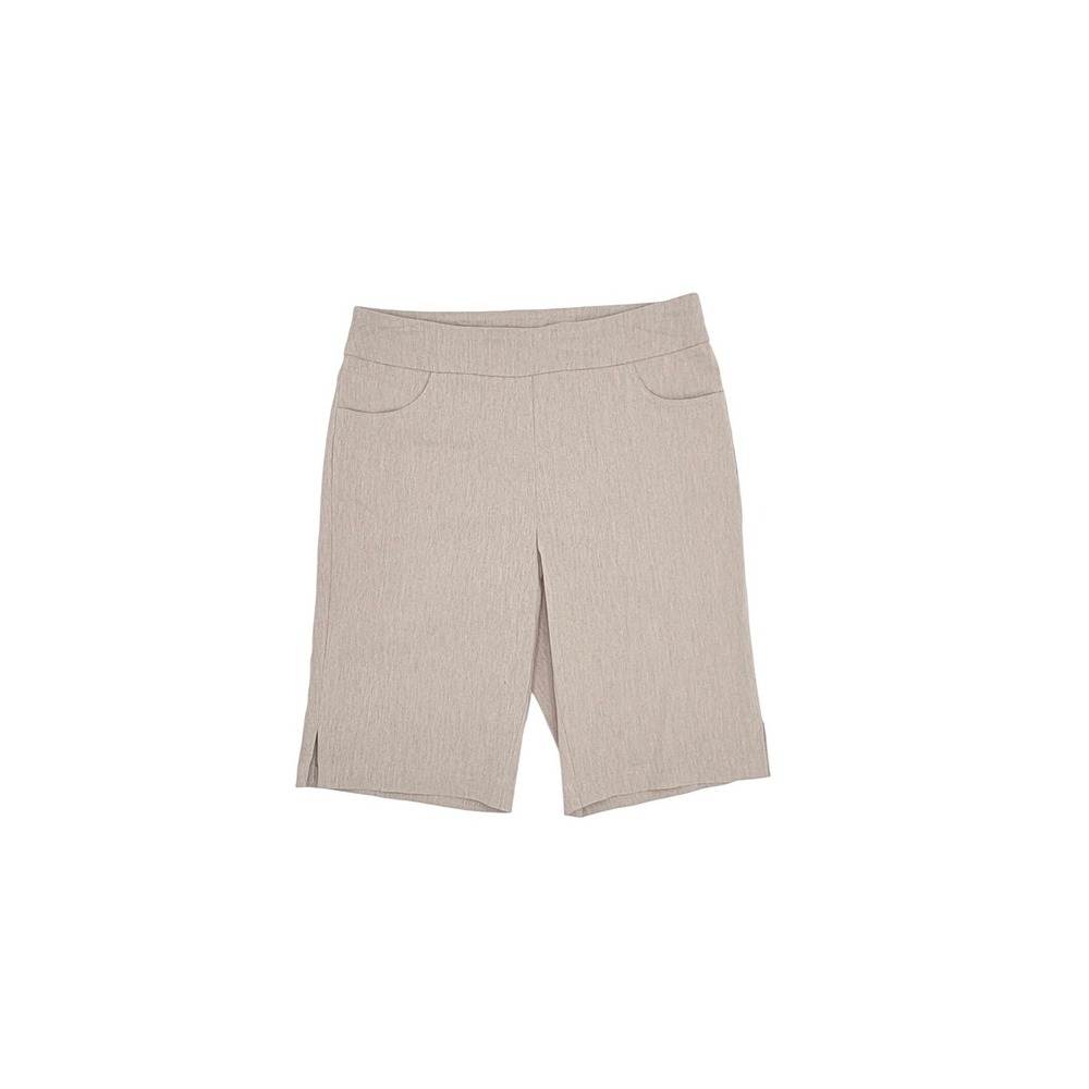 Tribal Seasonal Essentials Flatten It Shorts Linen Beige Stretch Size 8 NWT